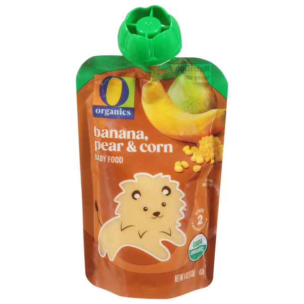 O Organics Baby Food, Banana, Pear & Corn