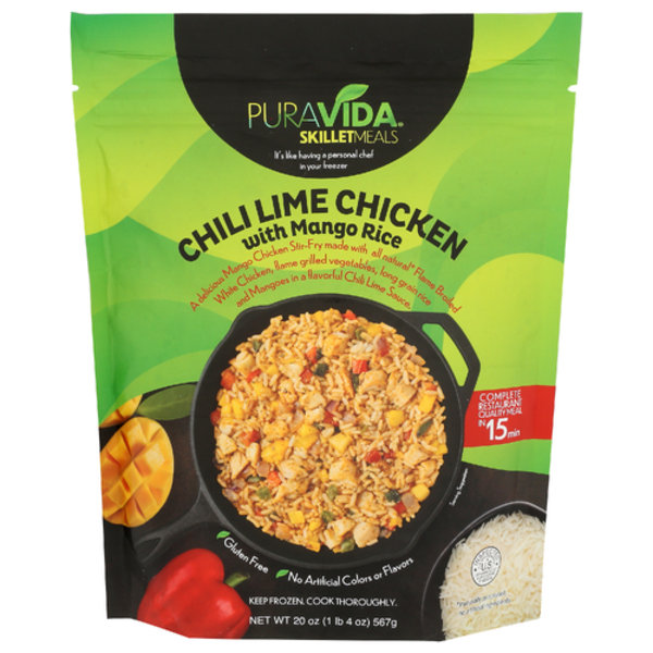 Puravida Foods Chili Lime Chicken With Mango Rice Skilletmeal