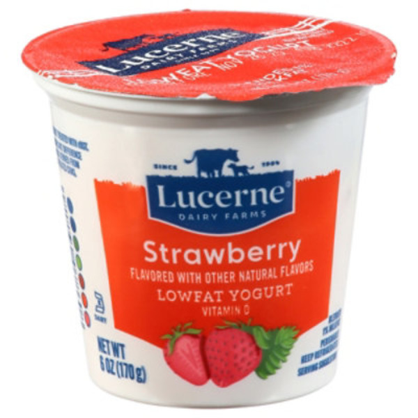 Lucerne Yogurt Lowfat Strawberry Flavored - 6 Oz