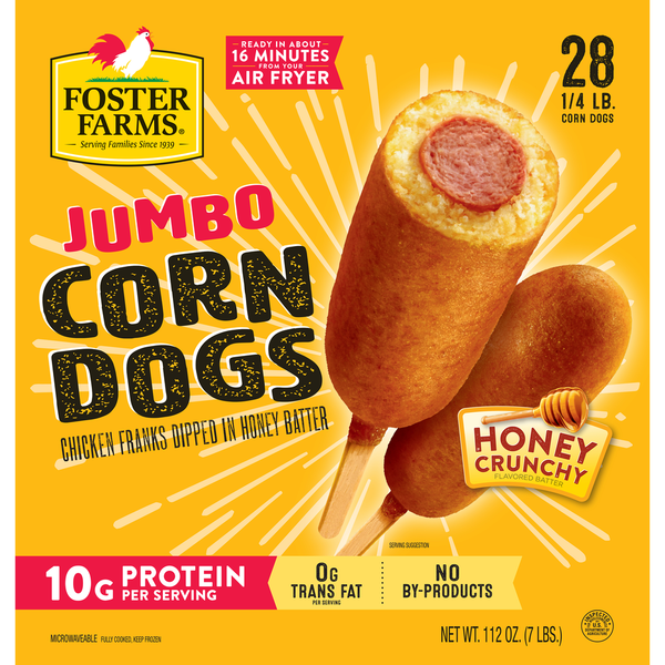 Foster Farms Jumbo Chicken Corn Dogs Same-Day Delivery | Three