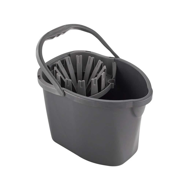 HDX 12 Qt. Oval Plastic Bucket With Wringer