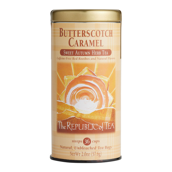 World Market The Republic Of Tea Butterscotch Caramel Herbal Tea 36 Count