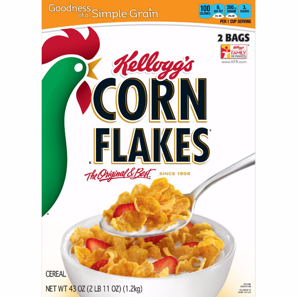 Kellogg's - Corn Flakes Cereal - 43 oz Box