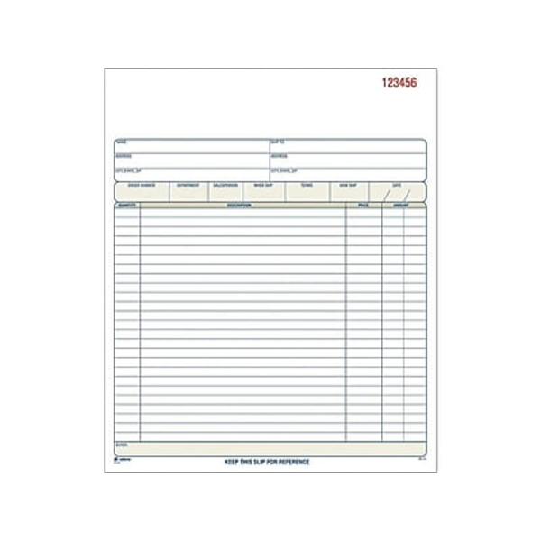 Adams ABF TC8100 10.69" x 8.38" 50-Set 3-Part Carbonless Sales Orders Book