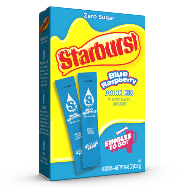 STARBURST Blue Raspberry Drink Mix, Low Calorie Same-Day Delivery