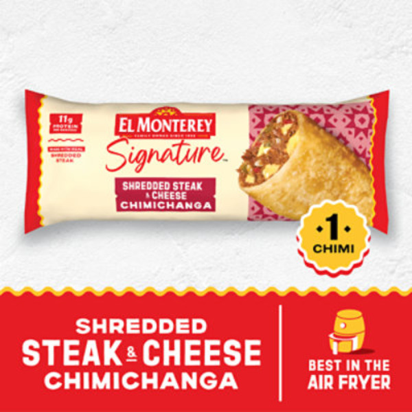 El Monterey Signature Shredded Steak & Three-Cheese Chimichanga