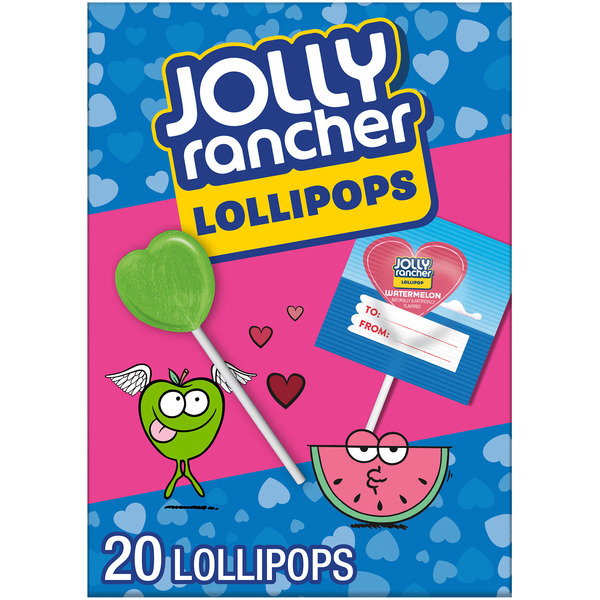 JOLLY RANCHER Assorted Fruit Flavored, Valentine's Lollipops Box