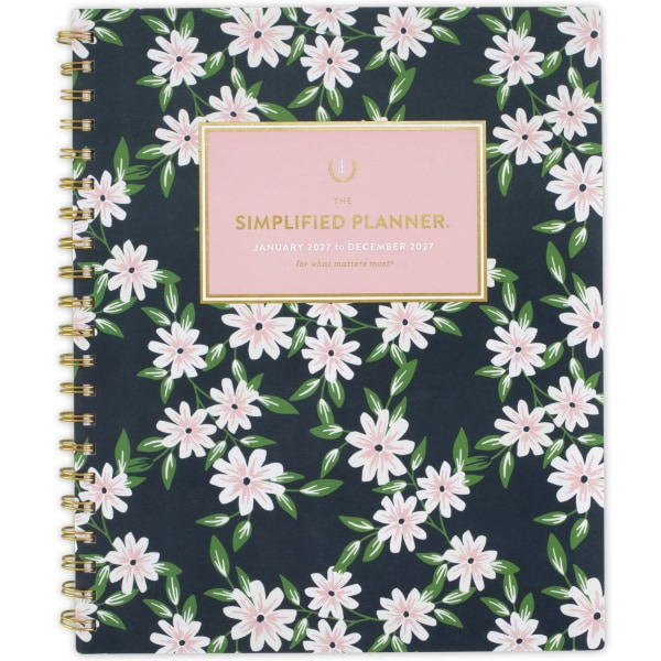 AT-A-GLANCE 2027 Simplified by Emily Ley Weekly Monthly Planner, Large 8.5 x 11 in - Berry Floral