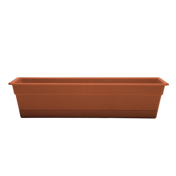 Bloem 24" Dura Cotta Window Box Planter With Tray