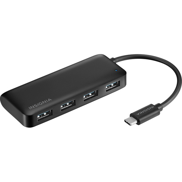 Insignia 4-Port USB-C Hub - Black