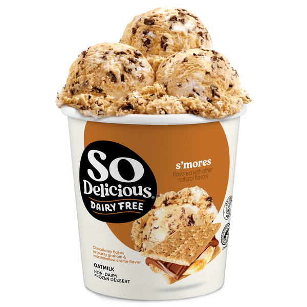 So Delicious Oat Milk Frozen Dessert, S'mores, Dairy Free, Vegan