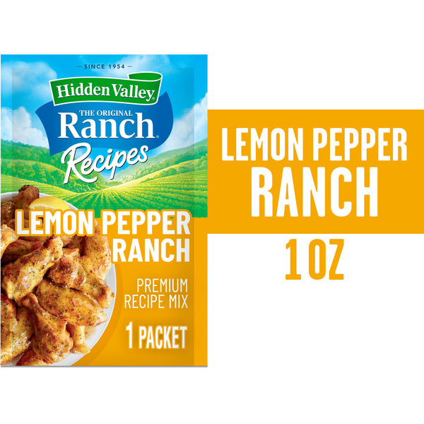 Hidden Valley Ranch Recipes Lemon Pepper Ranch Recipe Mix, Bright Citrus  Flavor & Ranch Twist Same-Day Delivery | Grocery Outlet
