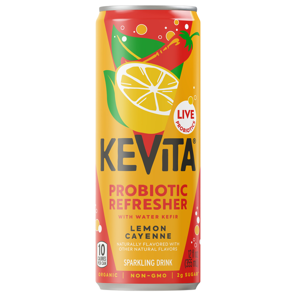 Kevita Organic Lemon Cayenne Sparkling Probiotic Drink Same-Day