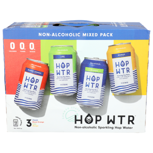 Hop Wtr NA Sparkling Hop Water Mix 12 Pack Cans