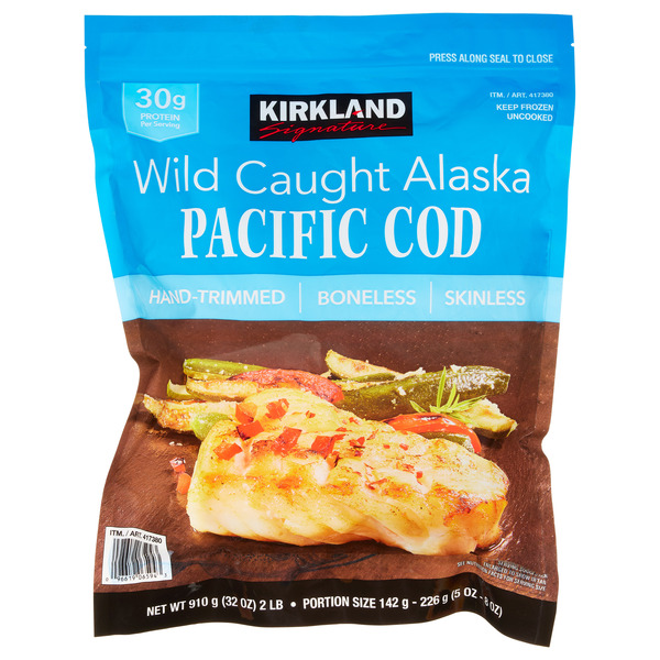 Costco Kirkland Signature Wild Alaskan Cod, Individually Wrapped, 2 lb