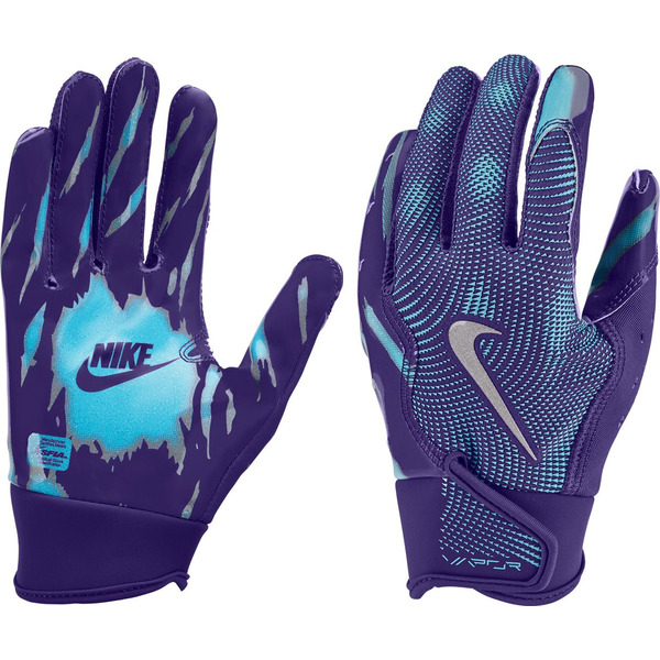 Nike Youth Vapor Jet Iridescent Football Gloves, Large - Field Purple