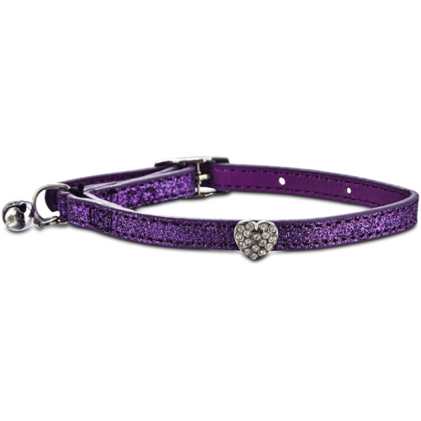 Good 2Go Cat Purple Heart Collar