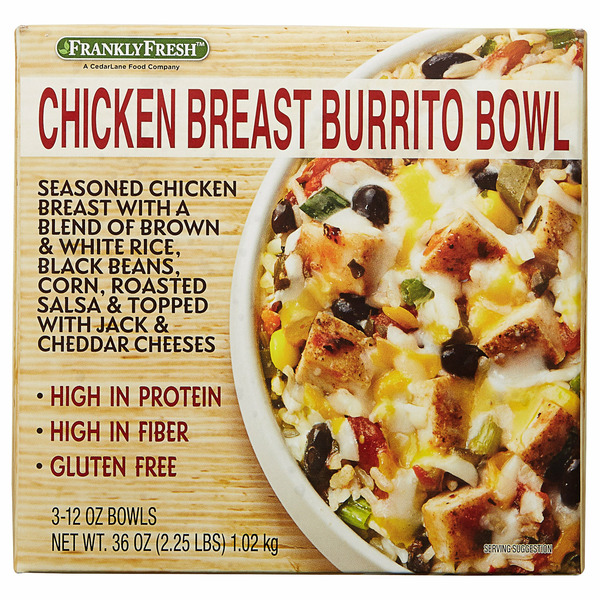 Frankly Fresh Chicken Breast Burrito Bowl, 12 oz, 3-count