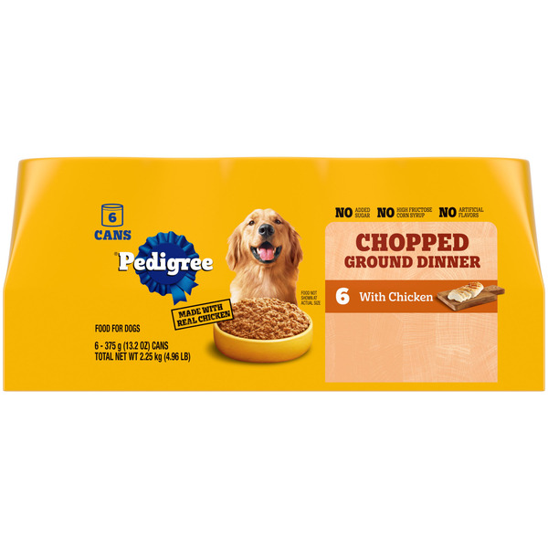 Walmart Pedigree Chopped Ground Dinner Adult Canned Soft Wet Dog