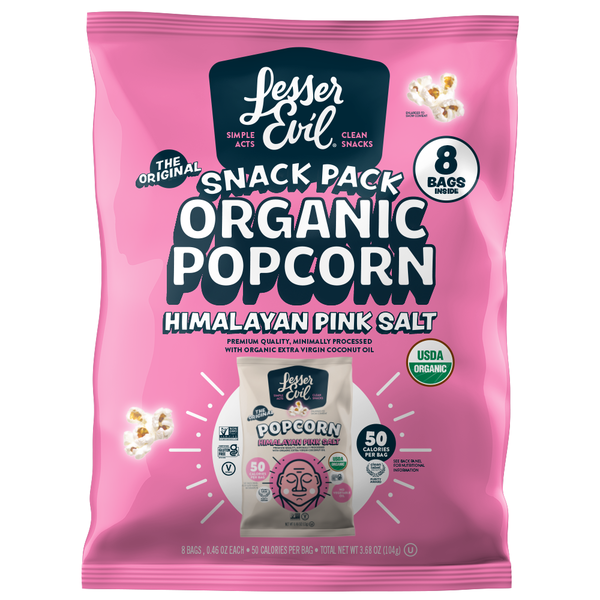 LesserEvil Himalayan Pink Salt Popcorn Snack Pack Same-Day