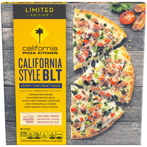 California Pizza Kitchen Crispy Thin Crust California Style Blt Frozen Pizza 13 6 Oz Delivery Or Pickup Near Me Instacart