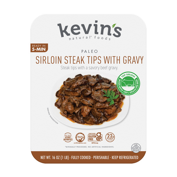 Kevin's Natural Foods Sirloin Steak Tips with Gravy
