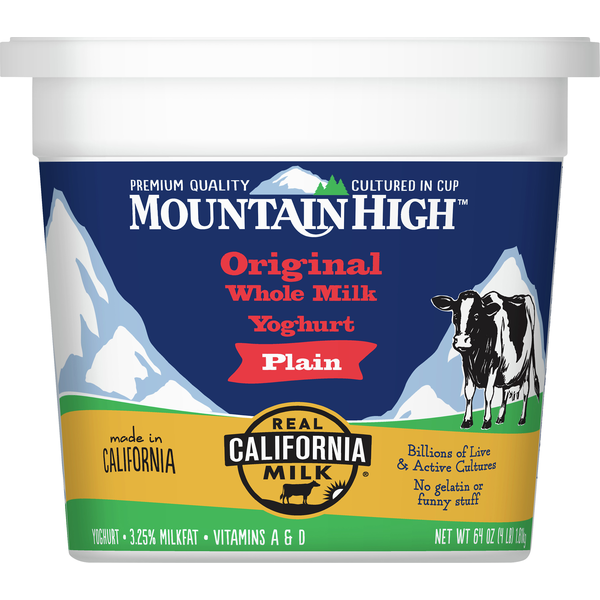 Mountain High Yoghurt, Original Whole Milk, Plain (64 oz) Instacart