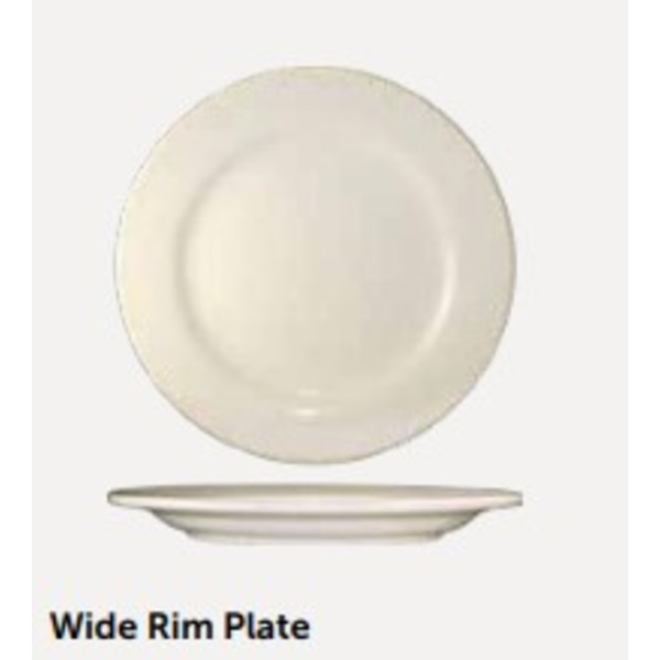 Tableware - 6.25" Wide Rim Plate, 1 Dz