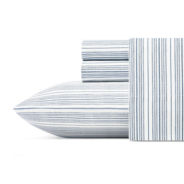 Nautica Beaux Stripe Twin Sheet Set in Navy