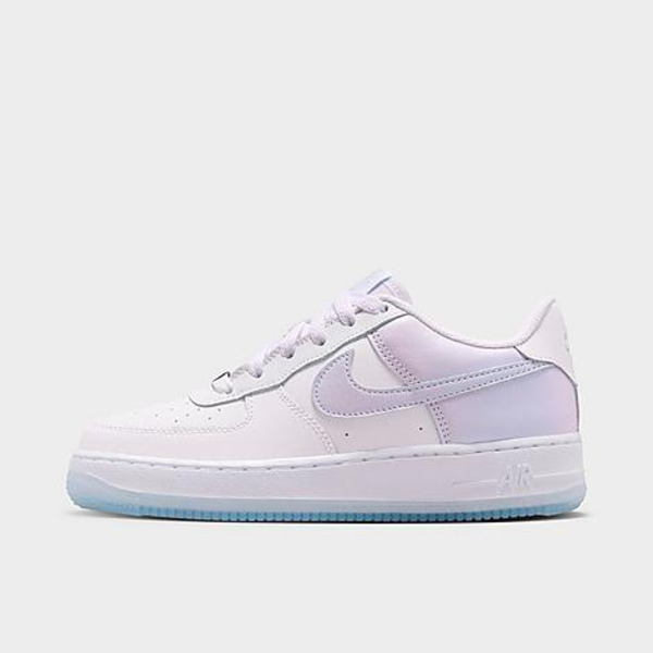 Nike Boys' Big Kids' Air Force 1-2 Casual Shoes, Size 7 - White/White-Blue Tin