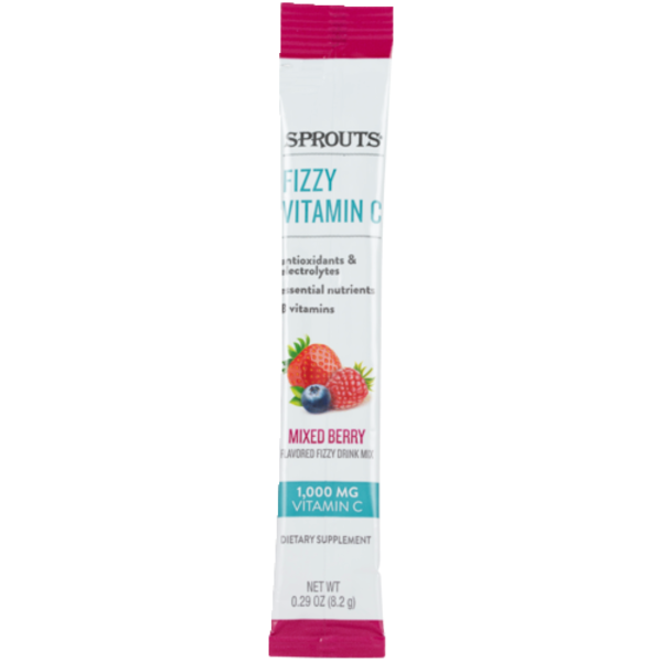Sprouts Mixed Berry Fizzy Vitamin C Drink Mix Single Packet Same