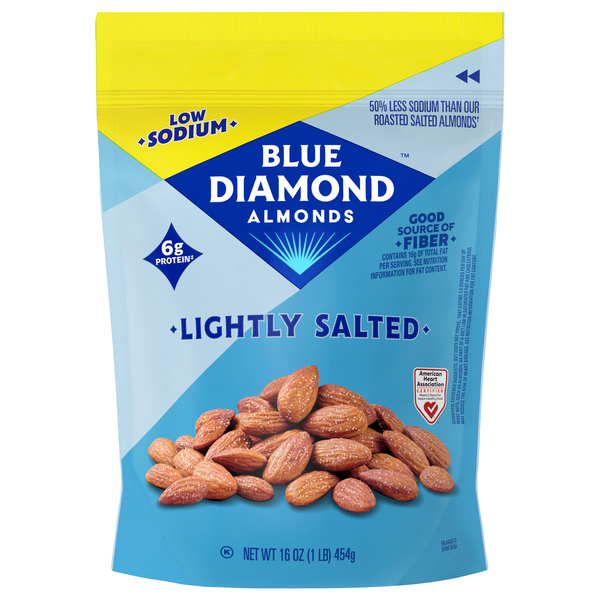 Blue Diamond Almonds, Lightly Salted - Low Sodium