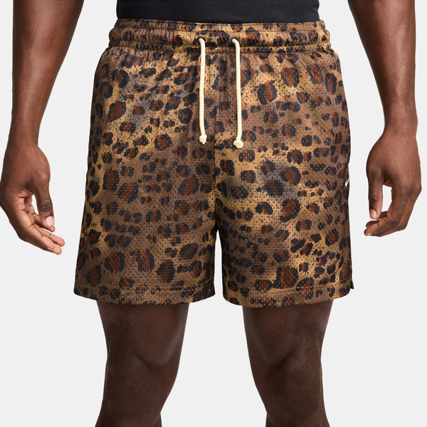 Nike Men's Dri-FIT Standard Issue Spotted 5'' Mesh Basketball Shorts, L - Lt British Tan