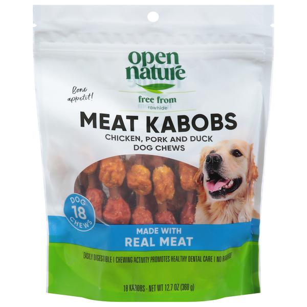 Open Nature Dog Chews, Meat Kabobs