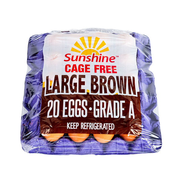 Sunshine Grade A Cage Free Large Brown Eggs