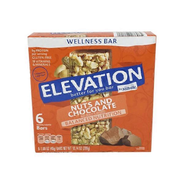 Elevation by Millville Nuts And Chocolate Wellness Bars (6 ct) Instacart