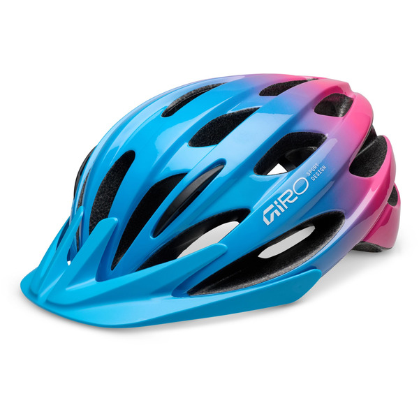 Giro Youth Raze Bike Helmet, One Size - Gloss Blue/Pink Fade