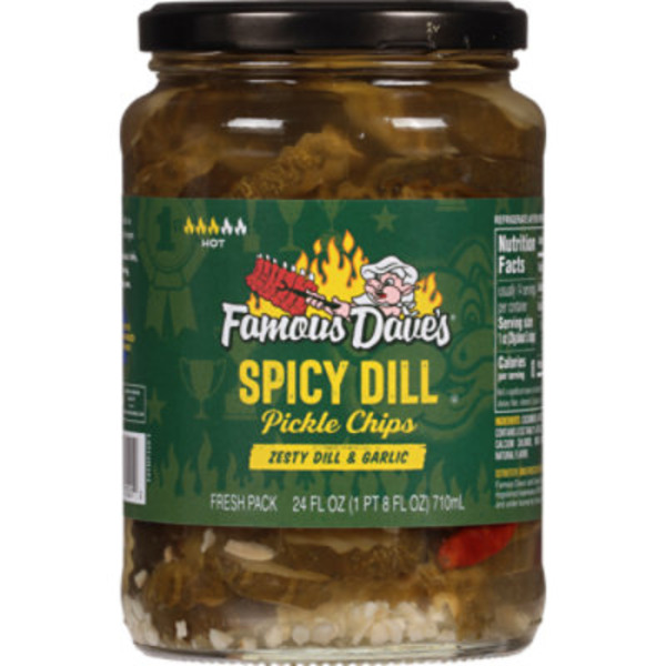 Famous Dave's Pickle Chips, Spicy Dill, Hot