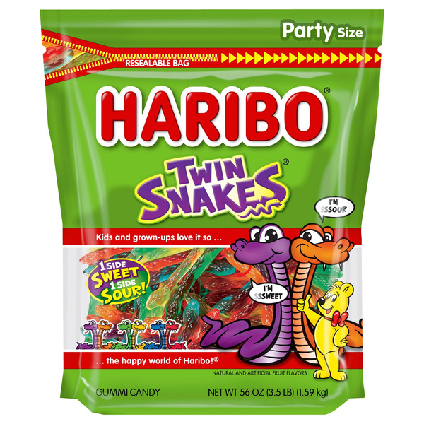 Harbibo Twin Snakes Sweet and Sour Gummies, 56 oz