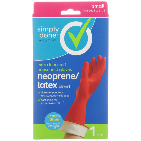 Simply Done Small Neoprene/Latex Blend Household Gloves (each) Instacart