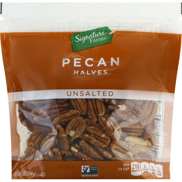 Signature Farms Pecan, Halves, Unsalted