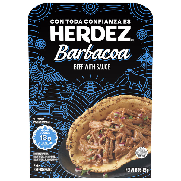 HERDEZ Fully Cooked Entree Beef Barbacoa, 15 OZ