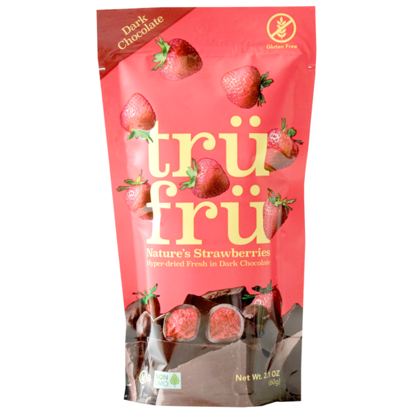 Tru Fru Nature's Strawberries Hyper-Dried Fresh in Dark & White Chocolate