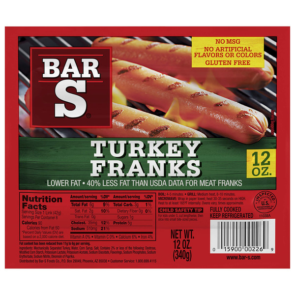 Bar-S Bl Turkey Franks