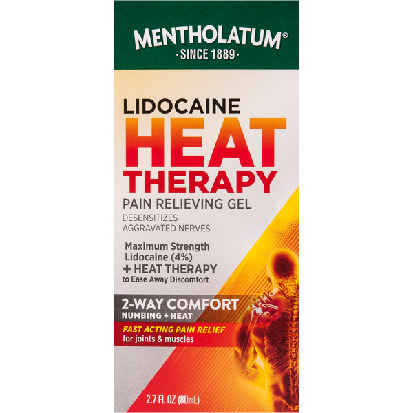 Mentholatum Pain Relieving Gel, Heat Therapy, Maximum Strength