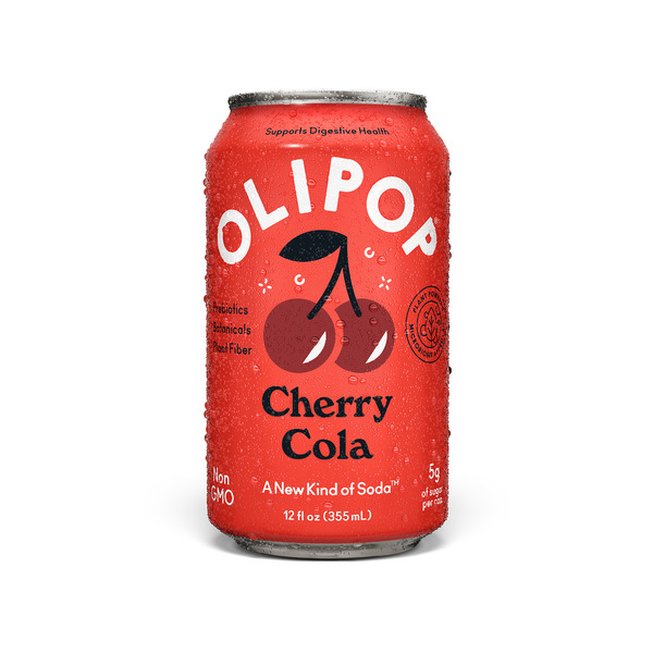 OLIPOP Prebiotic Soda, Cherry Cola
