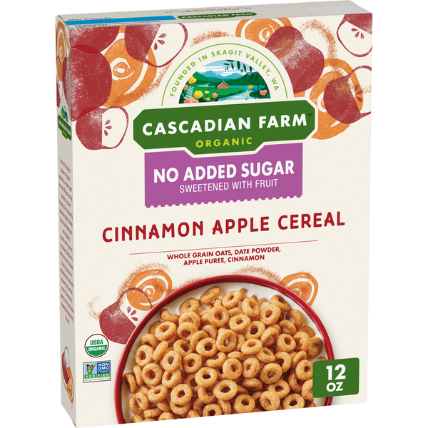 Cascadian Farm Organic No Added Sugar Cinnamon Apple Cereal