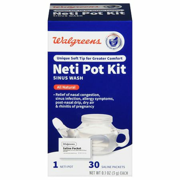 Walgreens Walgreens Soft Tip Sinus Wash Neti Pot Kit SameDay Delivery or Pickup Instacart