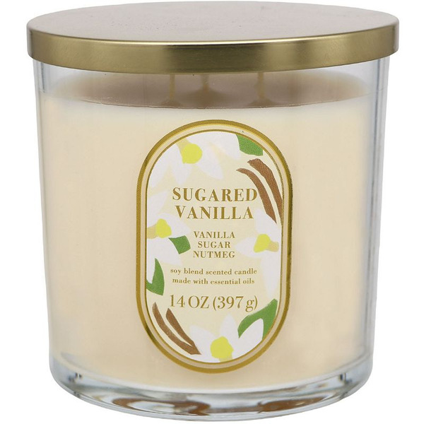 Sonoma Goods For Life Sugared Vanilla Candle Jar