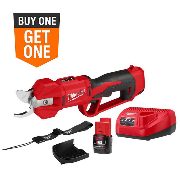 Milwaukee M12 12v Cordless Brushless Pruner Shears Kit W/ 2.0 Ah Battery & Charger
